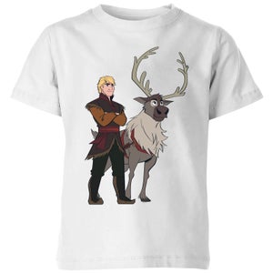 Frozen 2 Sven And Kristoff Kids' T-Shirt - White