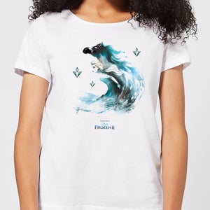 Frozen 2 Nokk Water Silhouet dames t-shirt - Wit