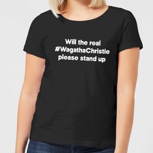 Will The Real #WagathaChristie Please Stand Up Women's T-Shirt - Black