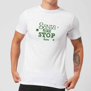 Santa Stop Men's T-Shirt - White