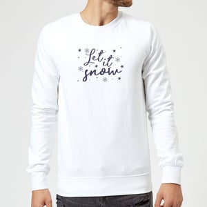 Let is Snow Flakes Sweatshirt - White