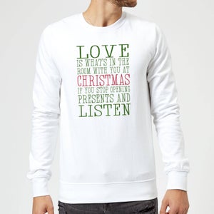 Love Christmas Sweatshirt - White