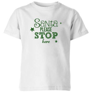 Santa Stop Kids' T-Shirt - White