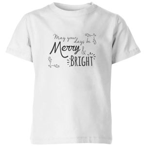 Merry & Bright Days Kids' T-Shirt - White