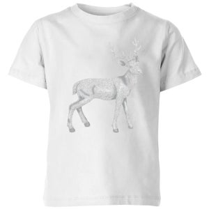 Glitter Stag Kids' T-Shirt - White