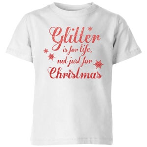 Glitter is for Life Kids' T-Shirt - White