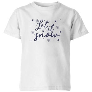 Let is Snow Flakes Kids' T-Shirt - White
