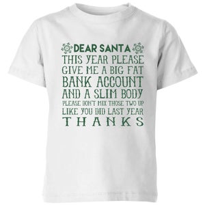 Dear Santa Kids' T-Shirt - White