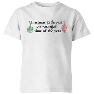 Wonderful Christmas year Kids' T-Shirt - White