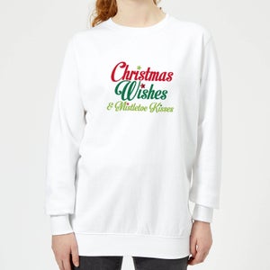 Mistletoe Kisses Women's Sweatshirt - White