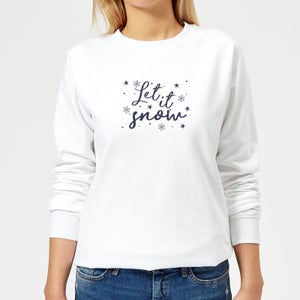 Let is Snow Flakes Women's Sweatshirt - White