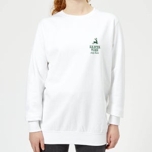 Santa stop Pocket Women's Sweatshirt - White