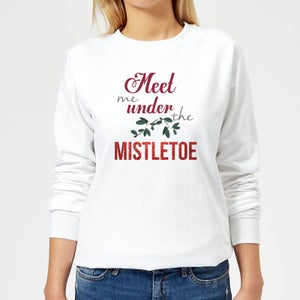Meet me mistletoe Women's Sweatshirt - White