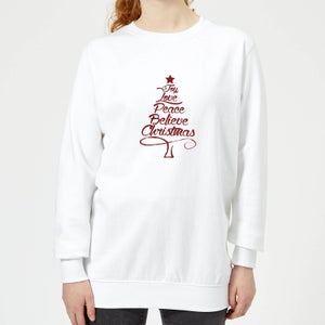 Peace at christmas Women's Sweatshirt - White