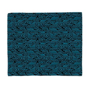 Blue Motherboard Fleece Blanket