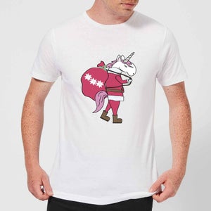 Unicorn Santa Men's T-Shirt - White