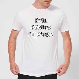 Evil Genius At Work Men's T-Shirt - White