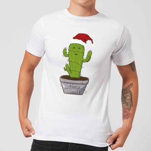 Merry Cactus Men's T-Shirt - White
