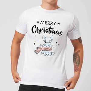 Merry Christmas Rabbit Men's T-Shirt - White