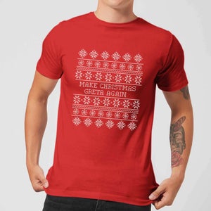 Make Christmas Greta Again Men's T-Shirt - Red