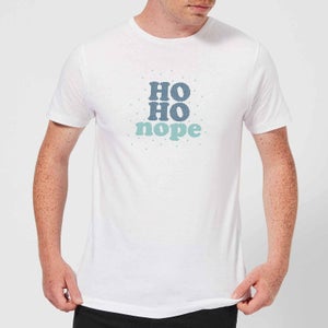 Cross Stitch Ho Ho Nope Men's T-Shirt - White
