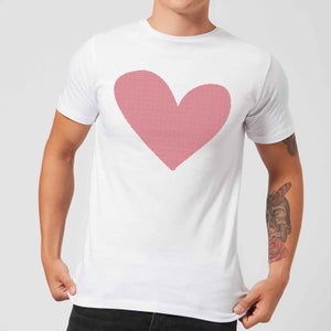 Cross Stitch Heart Men's T-Shirt - White