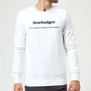 Arsebadger Sweatshirt - White