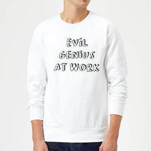 Evil Genius At Work Sweatshirt - White