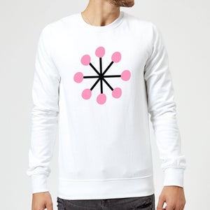 Pink Snowflake Sweatshirt - White
