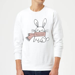 Christmas Rabbit Sweatshirt - White