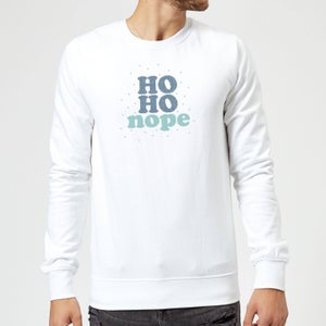 Cross Stitch Ho Ho Nope Sweatshirt - White