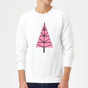 Triangle Christmas Tree Sweatshirt - White