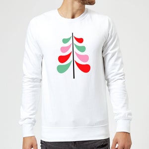 Simple Christmas Tree Sweatshirt - White