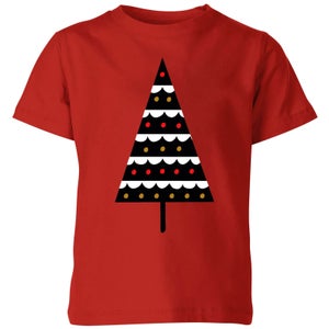 Dark Christmas Tree Kids' T-Shirt - Red