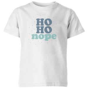 Cross Stitch Ho Ho Nope Kids' T-Shirt - White
