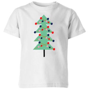 Christmas Tree With Lights Kids' T-Shirt - White
