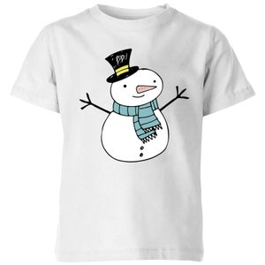Christmas Snowman Kids' T-Shirt - White