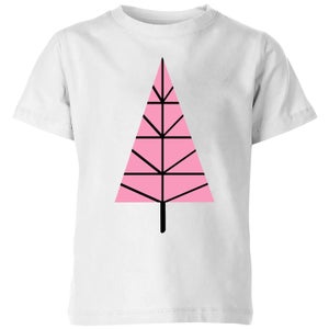 Triangle Christmas Tree Kids' T-Shirt - White