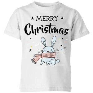 Merry Christmas Rabbit Kids' T-Shirt - White