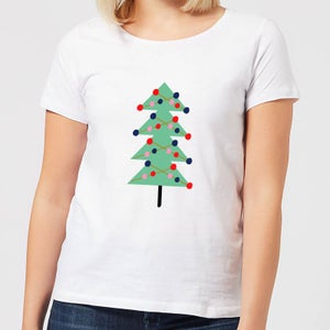 Christmas Tree With Lights Women's T-Shirt - White