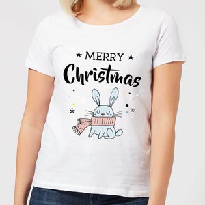 Merry Christmas Rabbit Women's T-Shirt - White
