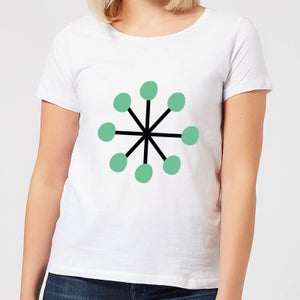Green Star Women's T-Shirt - White