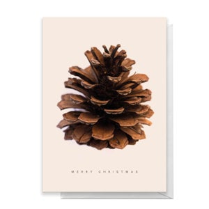 Pine Cone Merry Christmas Greetings Card