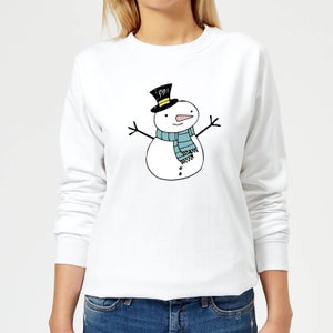 Christmas Snowman Women's Sweatshirt - White
