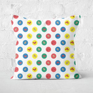 Twister White Square Cushion