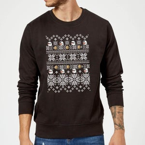 Nintendo Super Mario Retro Boo Christmas Sweatshirt - Black