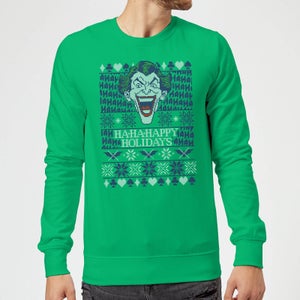 HA-HA-HAppy Ugly Knit Christmas Sweater - Kelly Green