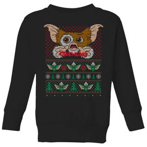 Gremlins Ugly Knit Kinder Weihnachtspullover – Schwarz
