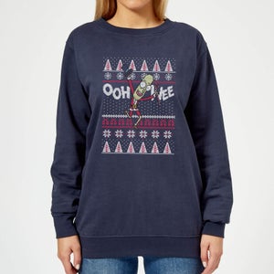 Rick and Morty Ooh Wee Women's Christmas Sweatshirt - Navy