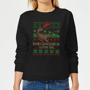 Jurassic Park Clever Girl Women's Christmas Sweatshirt - Black